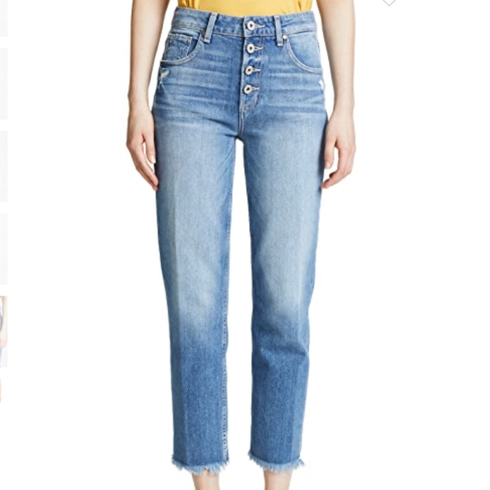 PAIGE High Rise Sarah Straight Jeans